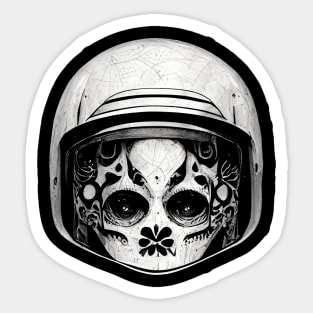 Day of the Dead Retro Helmet Sticker